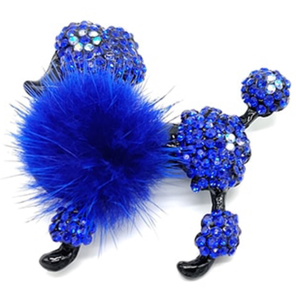 ❤️ 2/40$  Adorable large crystal poodle brooch